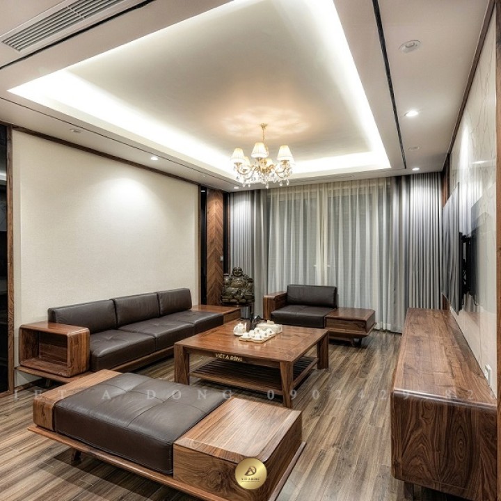 Sofa gỗ óc chó SF-06